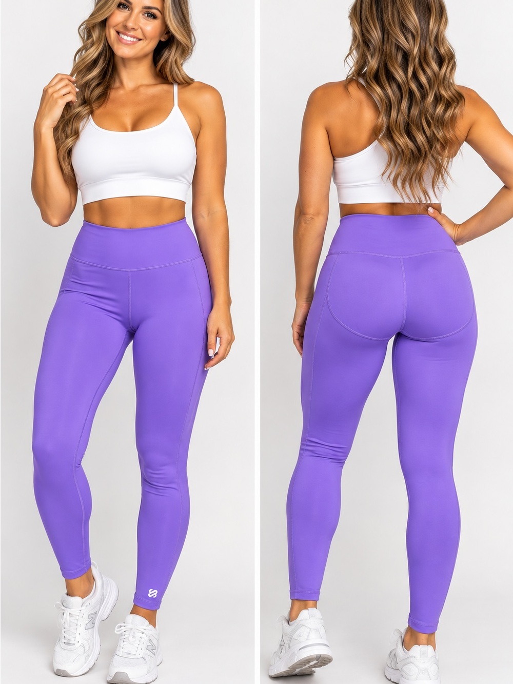 High-Waist Performance Leggings in Violet